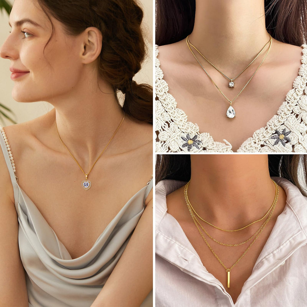 Women's Accessories - 36-Piece Gold Plated Jewelry Set Necklaces Bracelets Earrings Rings Gift